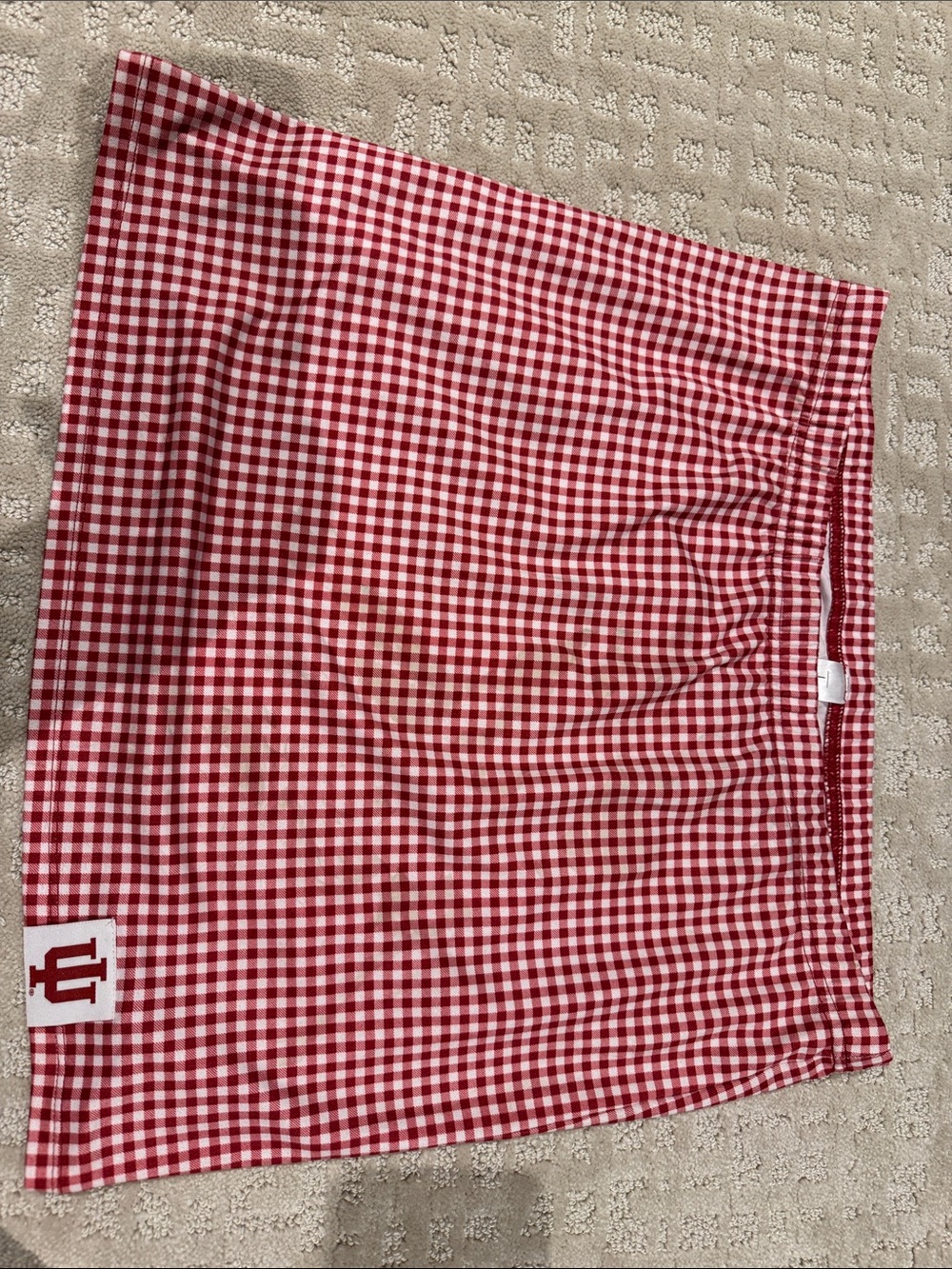 Red and White Gingham Mini Skirt